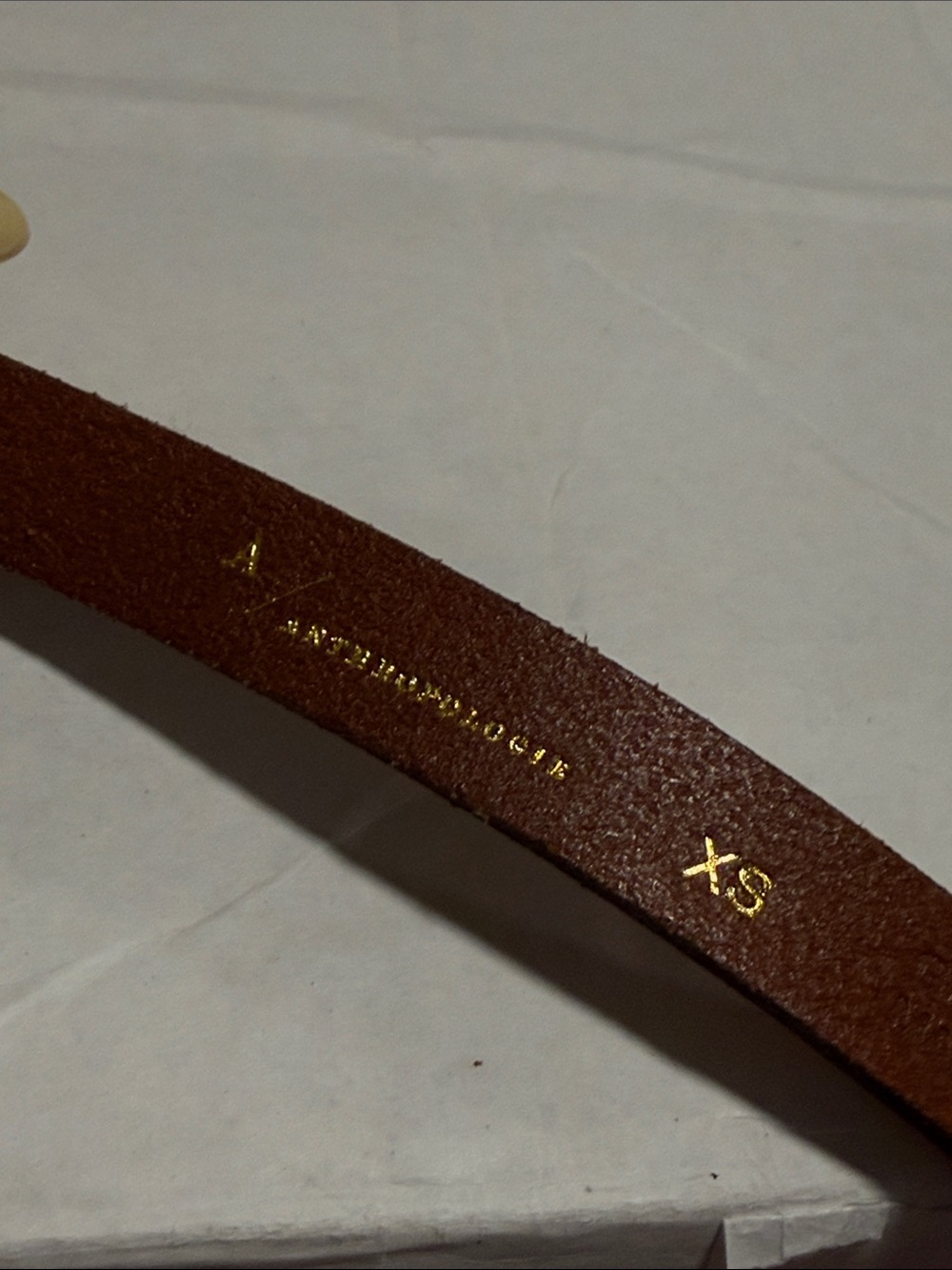 Anthropologie the Blake skinny belt XS in cedar - Picture 4 of 7